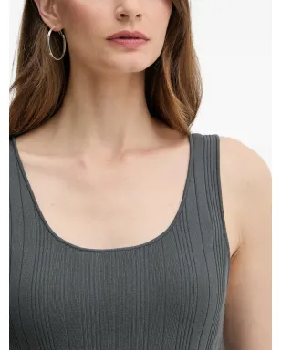 Armani Exchange リブニットトップ - グレー - サムネイル5