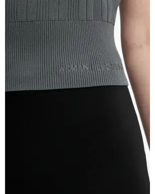 Armani Exchange リブニットトップ - グレー - サムネイル4
