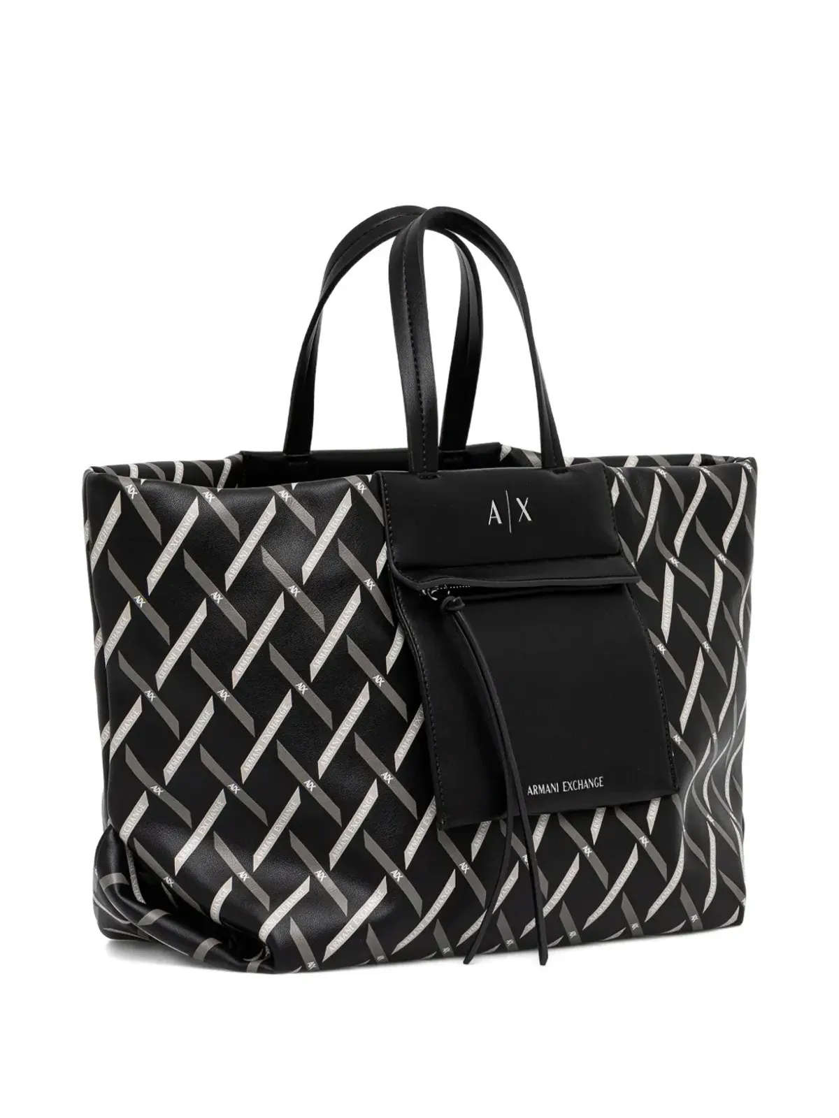 Armani Exchange パターン柄ポケット付きトートバッグ - 画像2