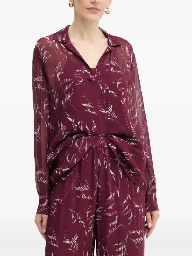 Armani Exchange Armani Exchange 花柄プリント長袖ブラウスの商品画像