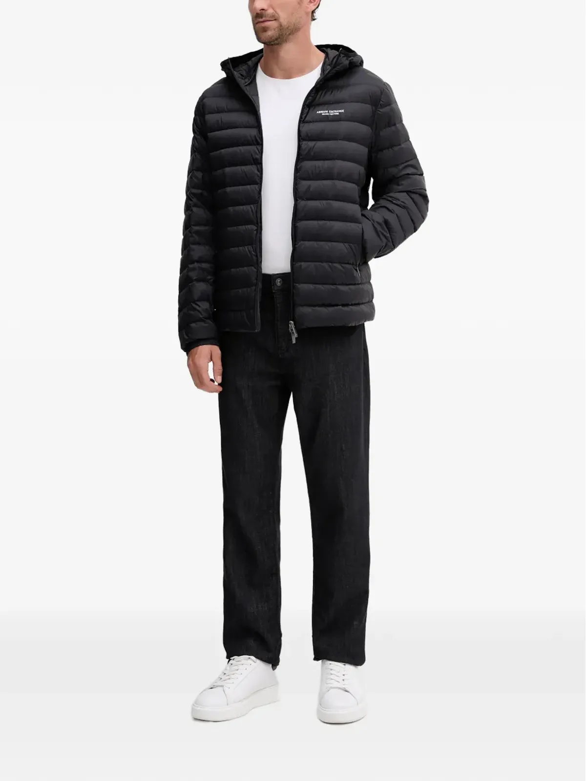 Armani Exchange フード付きキルティングジャケット - 画像2