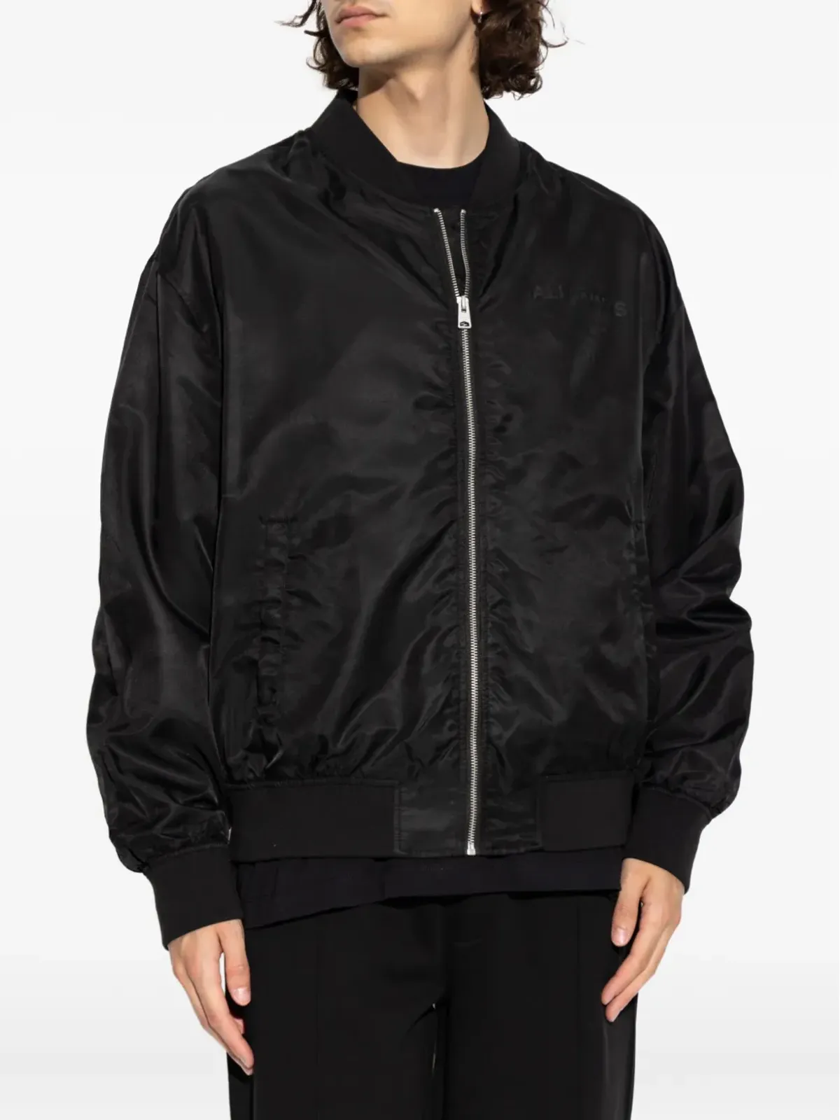 AllSaints ロゴディテール ボンバー ジャケット - 画像3