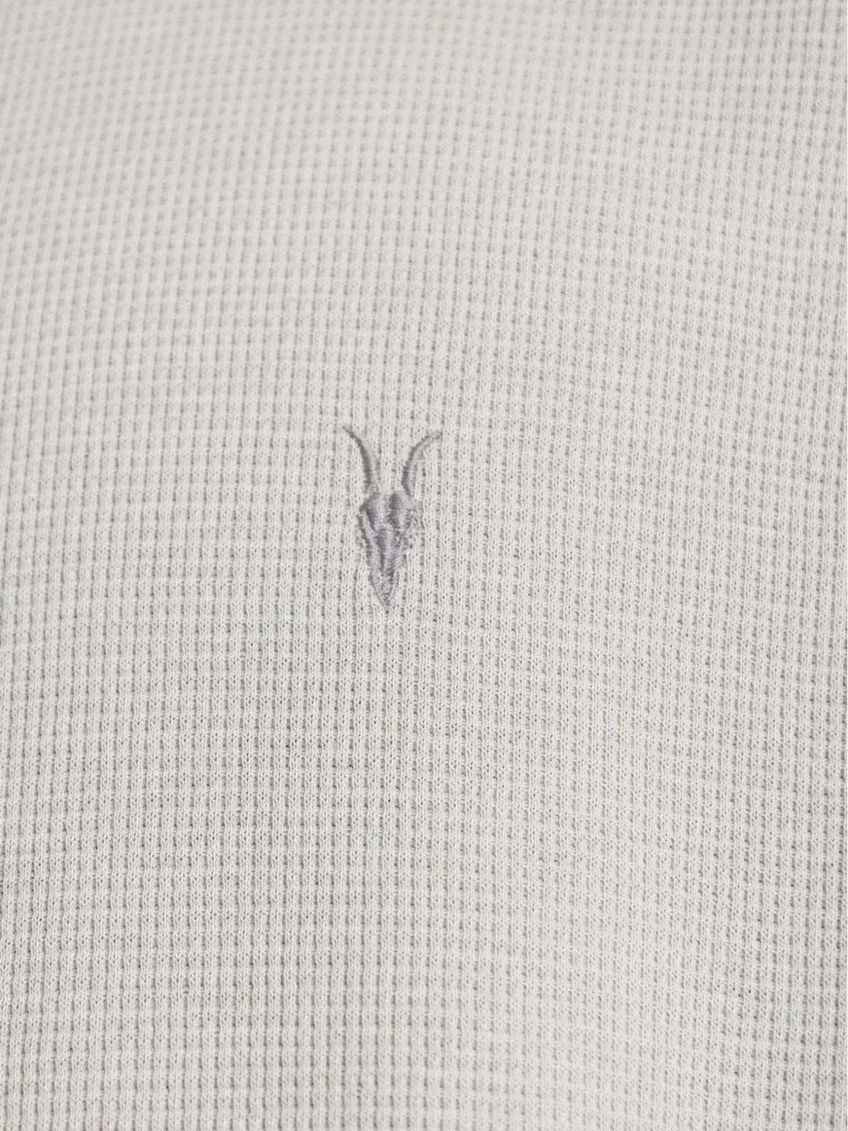 AllSaints エンブロイダーロゴ入り ワッフル生地 Tシャツ - 画像5