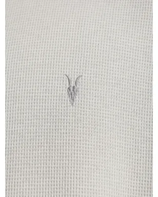 AllSaints エンブロイダーロゴ入り ワッフル生地 Tシャツ - サムネイル5