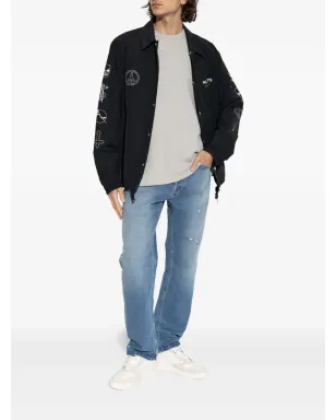 AllSaints エンブロイダーロゴ入り ワッフル生地 Tシャツ - サムネイル2