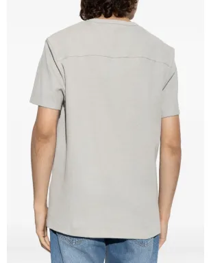 AllSaints エンブロイダーロゴ入り ワッフル生地 Tシャツ - サムネイル4