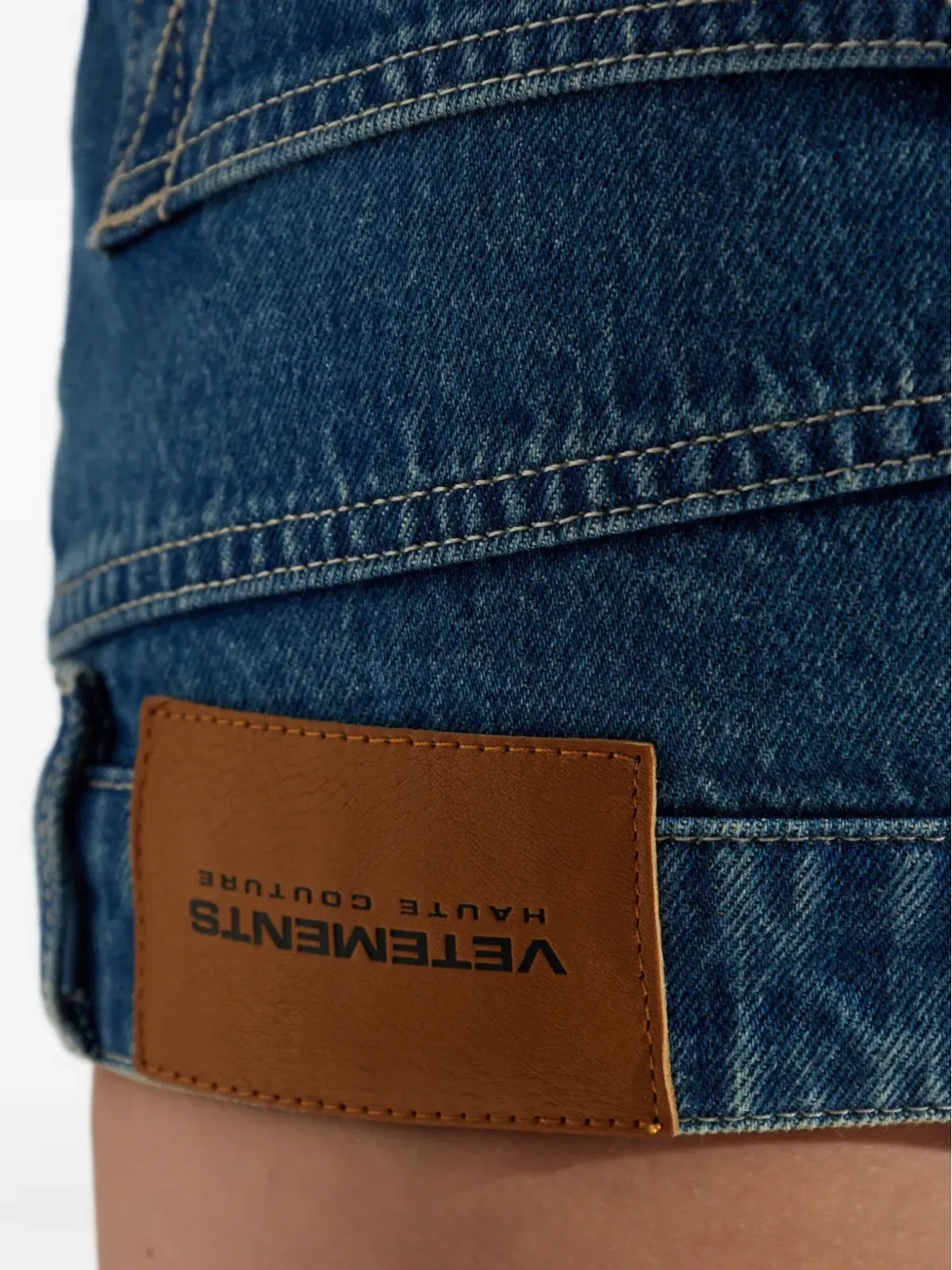 VETEMENTS アップサイドダウンデニムミニスカート - 画像5