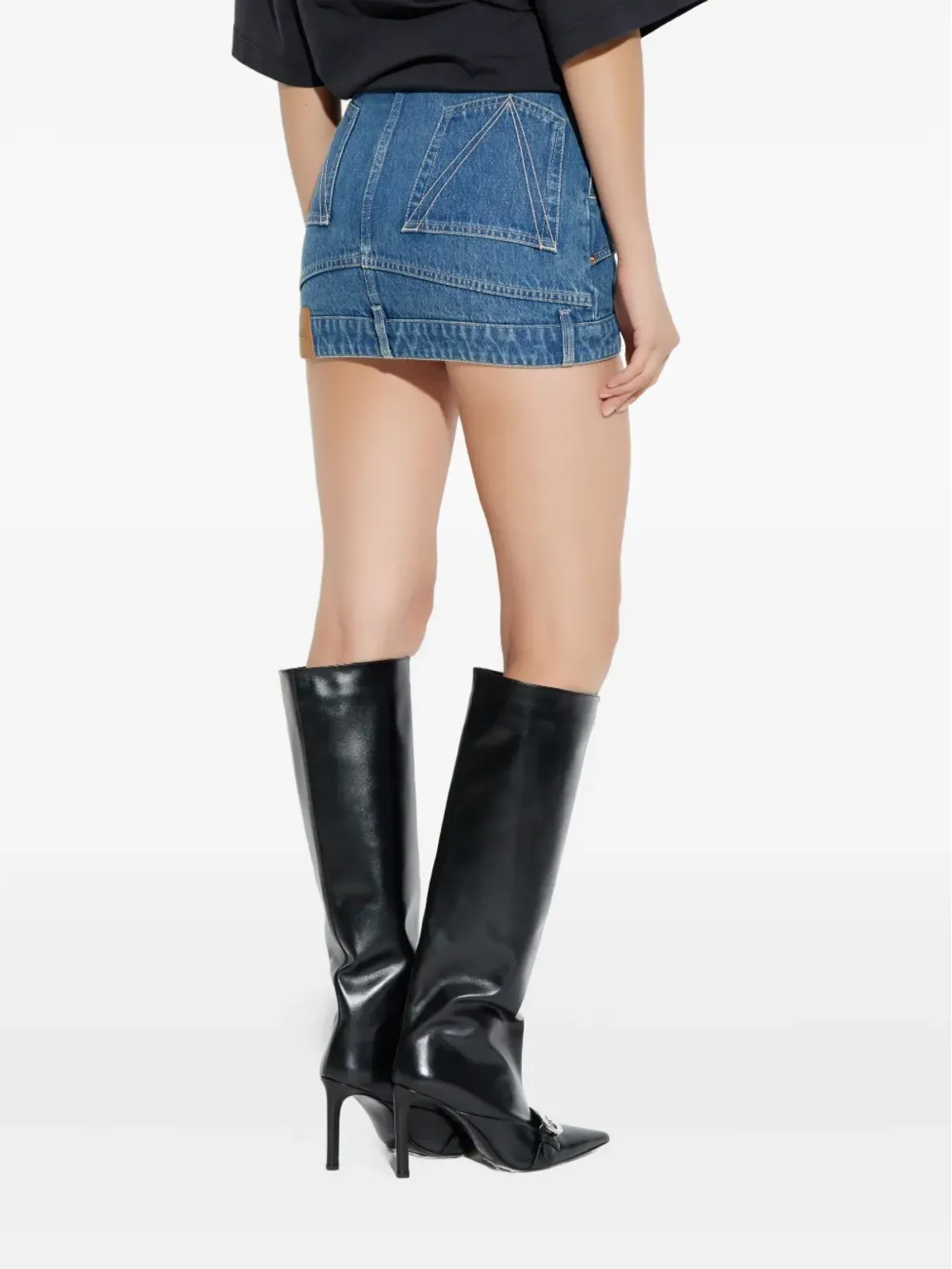 VETEMENTS アップサイドダウンデニムミニスカート - 画像4