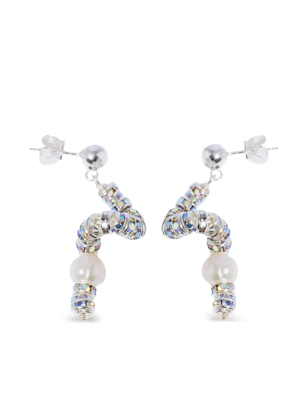 Pearl Octopuss. Y ティニー・スネークス パール＆クリスタル装飾ピアス - 画像1