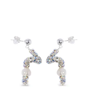 Pearl Octopuss. Y ティニー・スネークス パール＆クリスタル装飾ピアス - サムネイル1