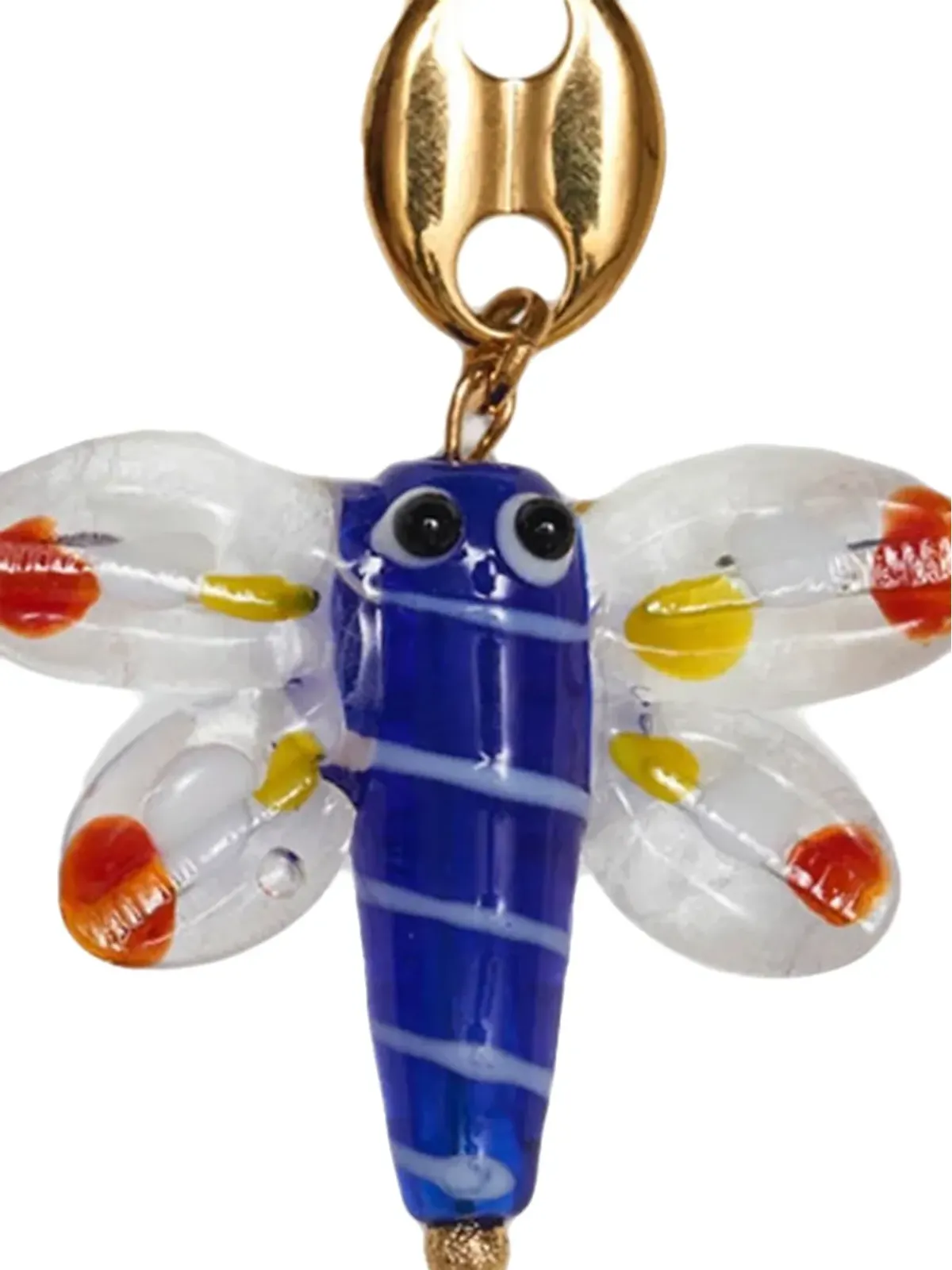 Labelled Jewellery dragonfly glass earrings - Gold - 画像2