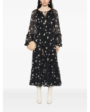 ZIMMERMANN 鳥柄プリントのフリルドレス - サムネイル2