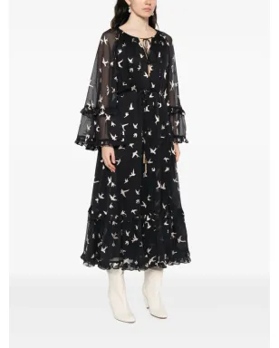 ZIMMERMANN 鳥柄プリントのフリルドレス - サムネイル3