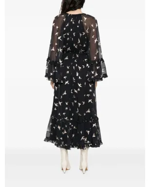 ZIMMERMANN 鳥柄プリントのフリルドレス - サムネイル4