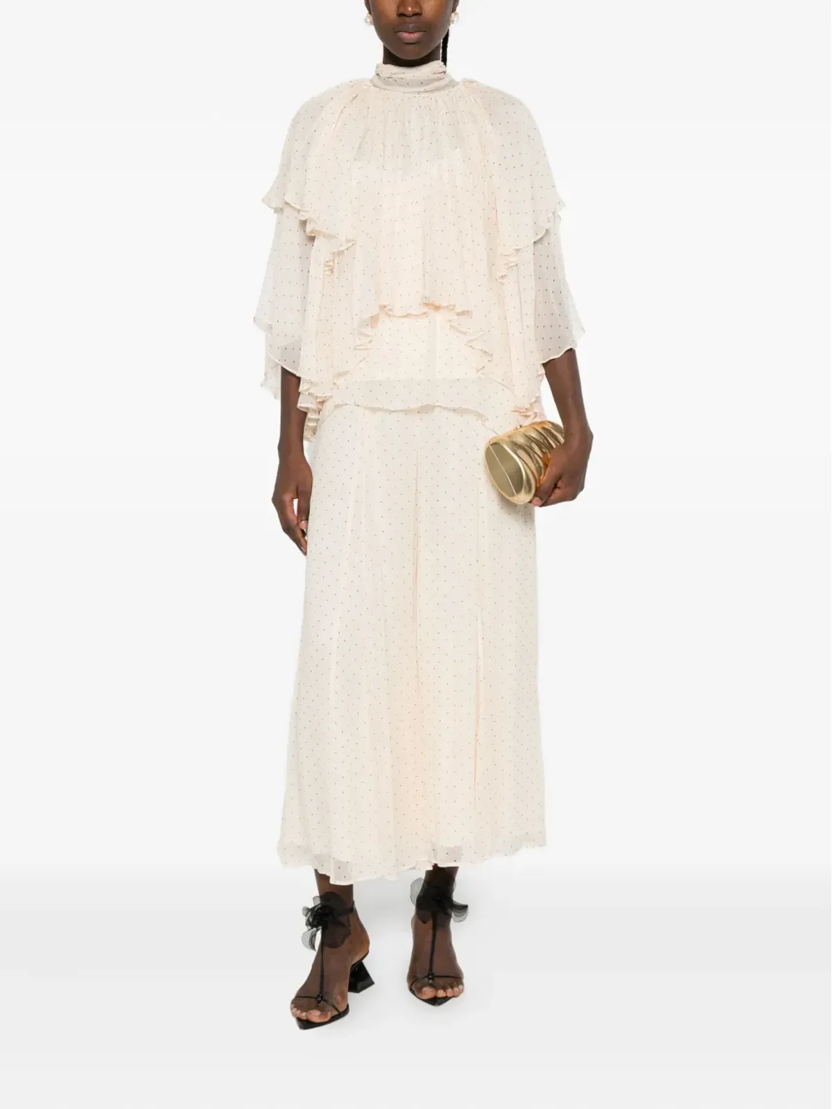 ZIMMERMANN プリーツ入りポルカドット ブラウス - 画像2