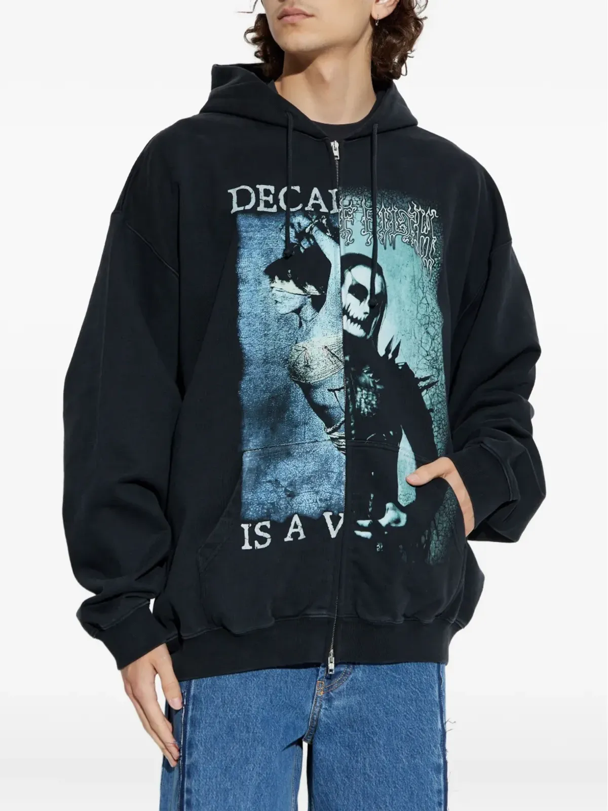 VETEMENTS グラフィックプリント ジップアップパーカー - 画像4