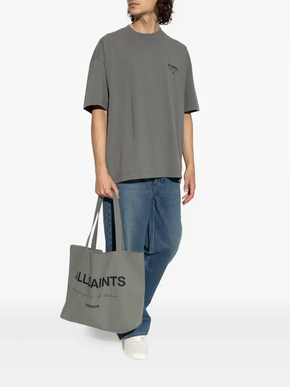 AllSaints Xander ロゴディテール コットン Tシャツ - グリーン - 画像2