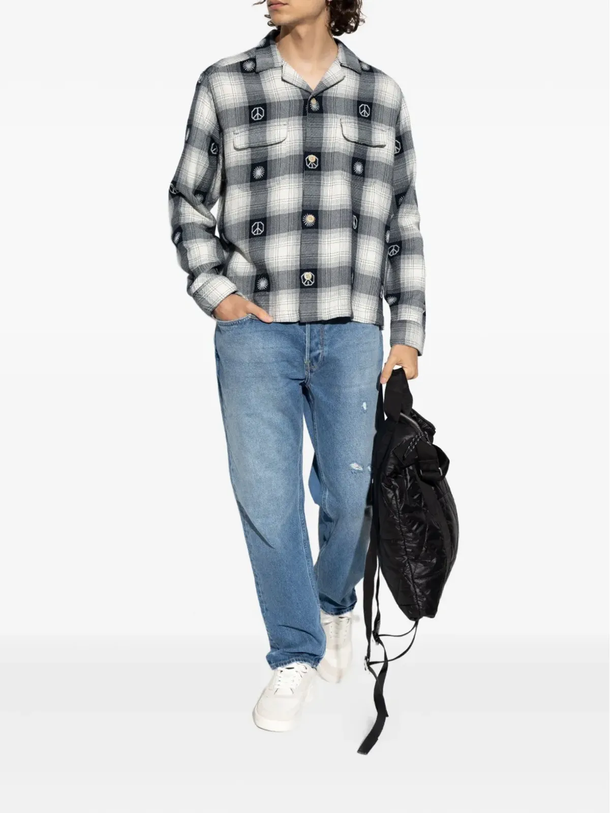 AllSaints ピースシンボル チェックシャツ - 画像2