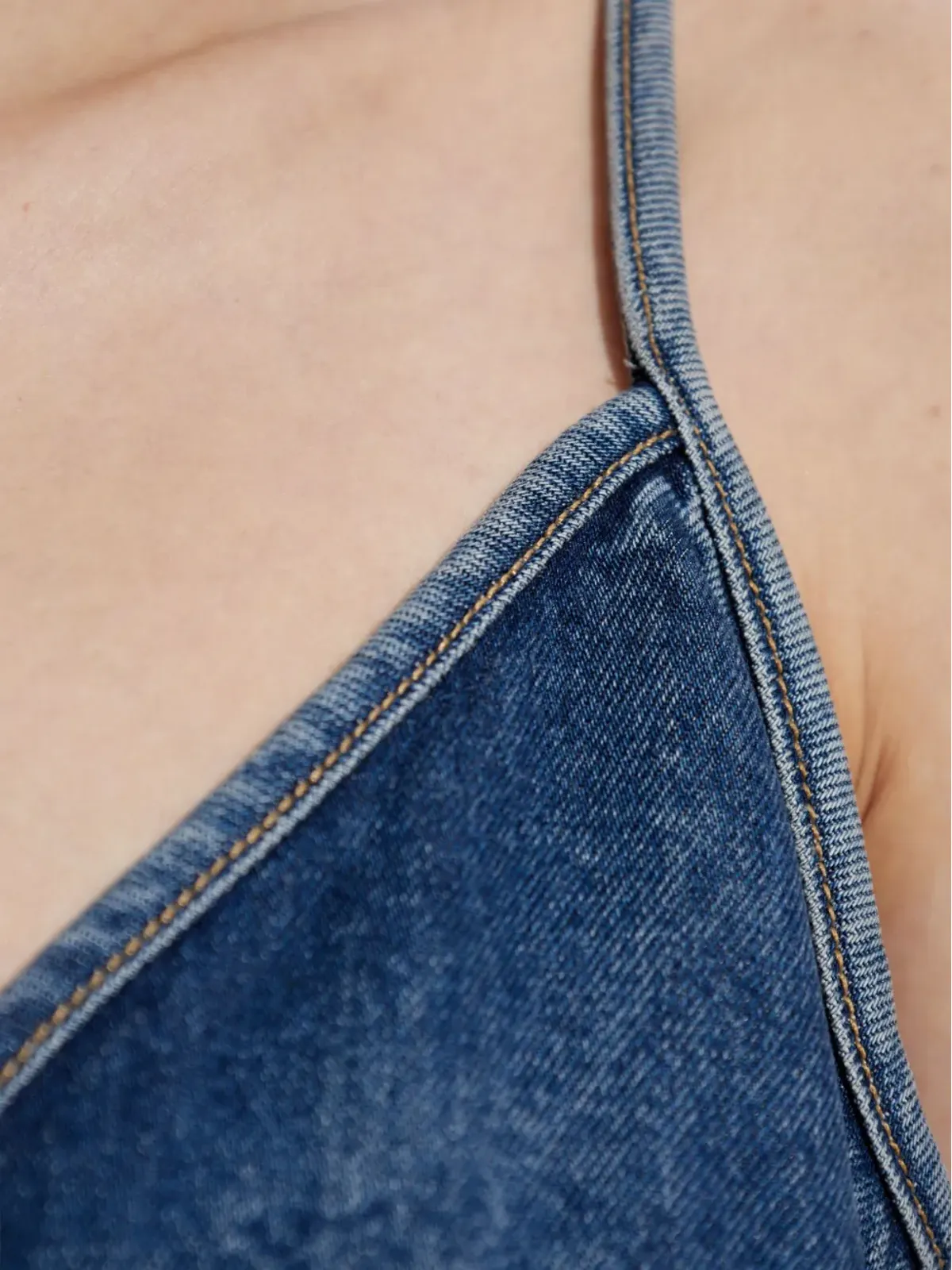 AllSaints スパゲッティストラップ デニムトップ - 画像5