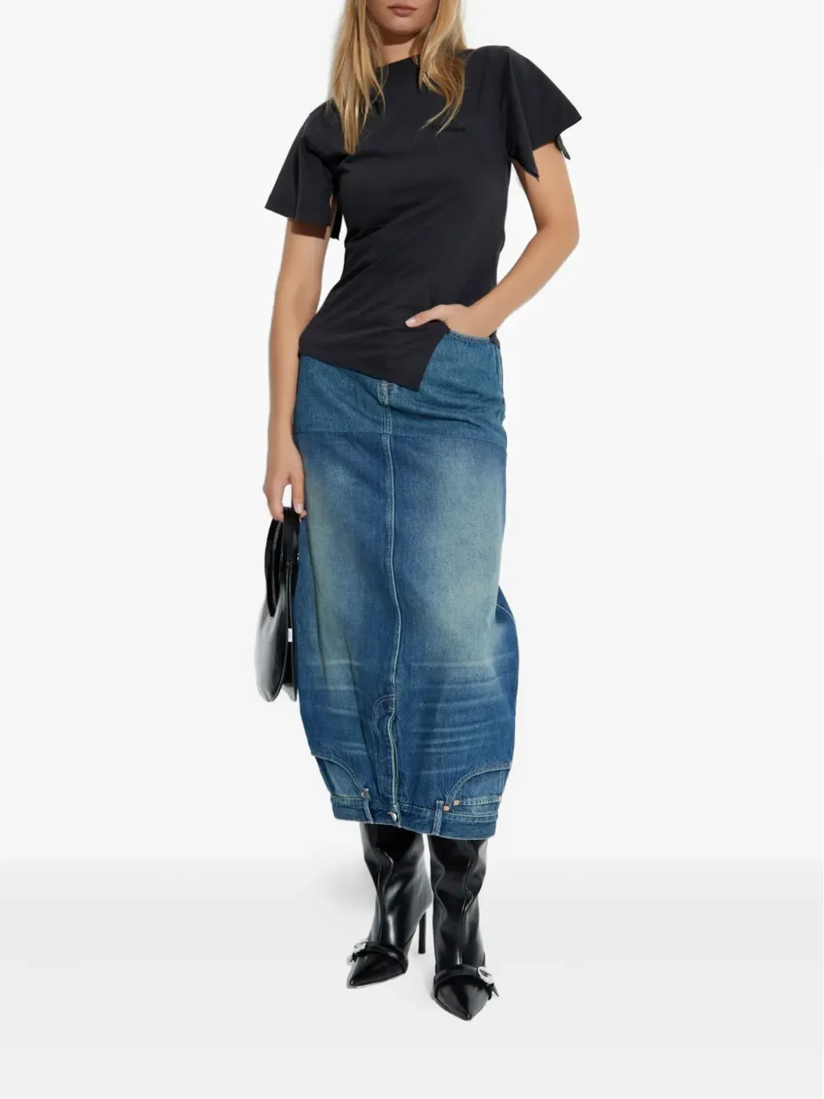 VETEMENTS 逆さデニムミディスカート - 画像2