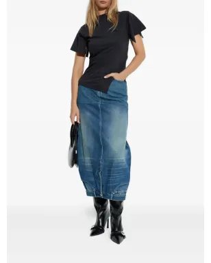 VETEMENTS 逆さデニムミディスカート - サムネイル2
