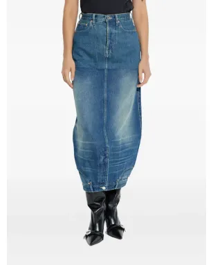 VETEMENTS 逆さデニムミディスカート - サムネイル3