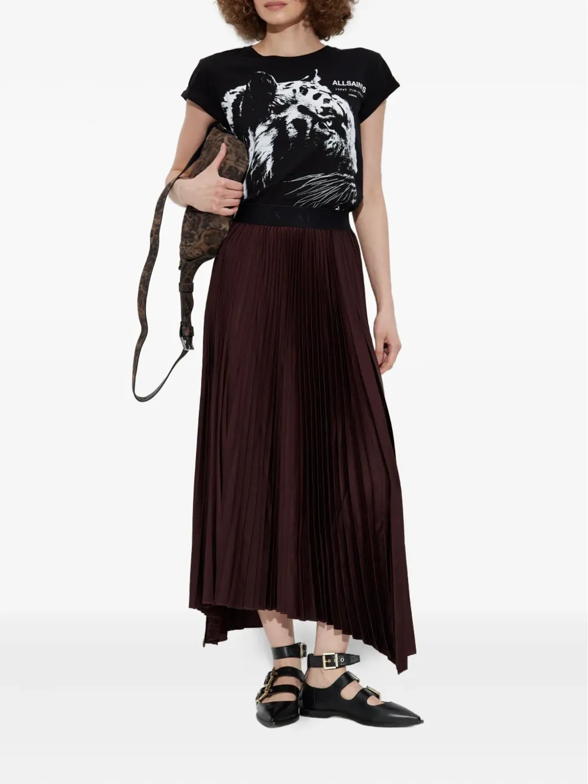 AllSaints タイガープリント コットン Tシャツ - ブラック - 画像2