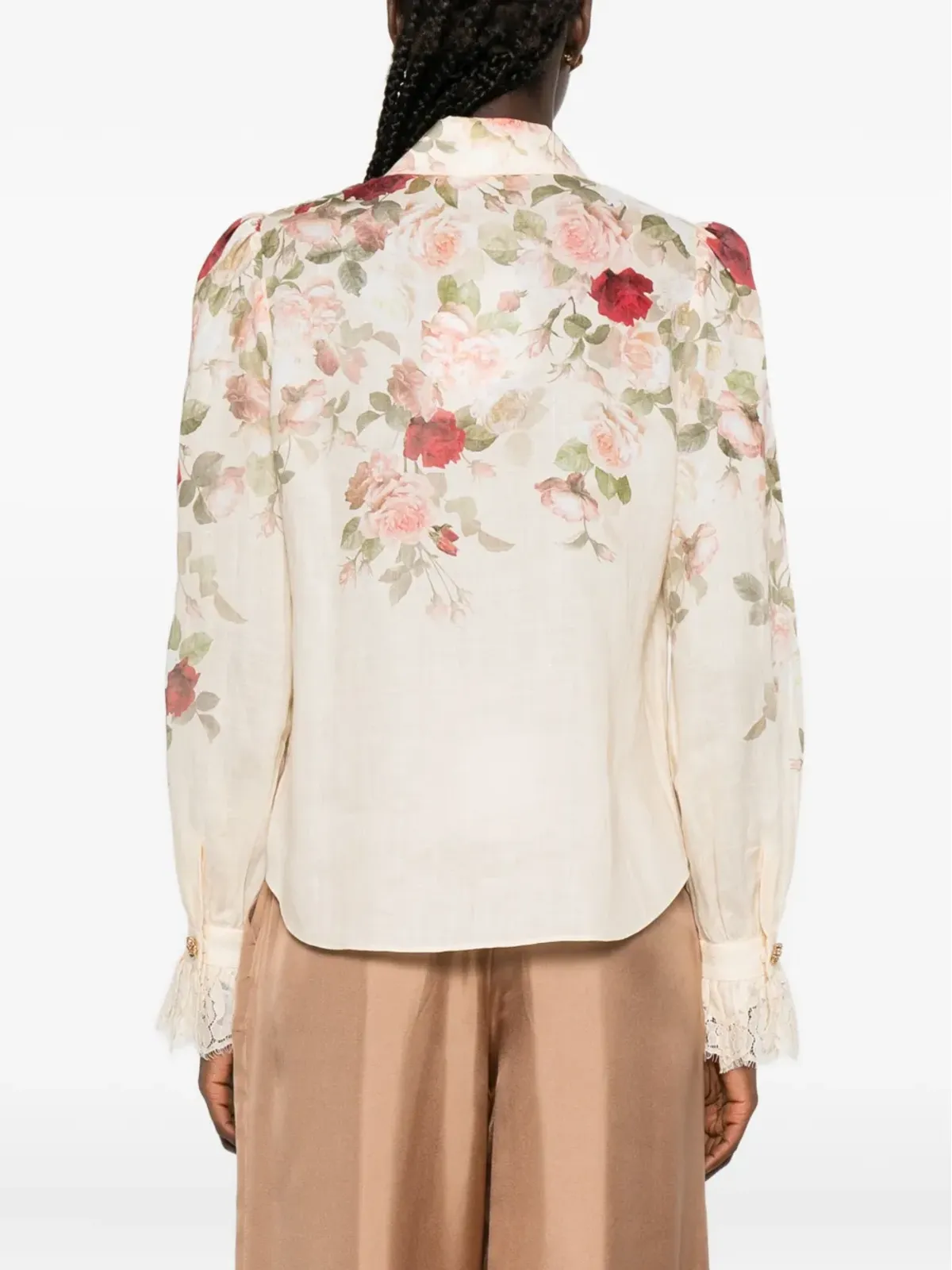 ZIMMERMANN 花柄レーストリムシャツ - 画像4