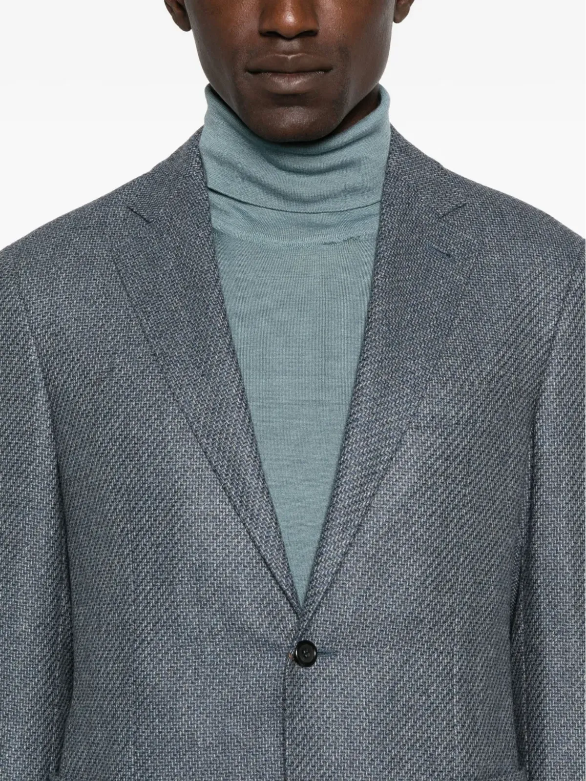 Canali テクスチャード ウール ブレザー - ブルー - 画像5