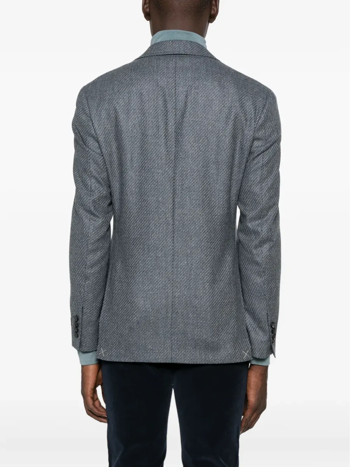 Canali テクスチャード ウール ブレザー - ブルー - 画像4