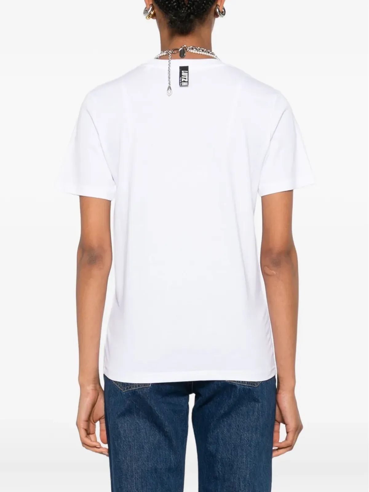 Lutz Huelle オーガニックコットンTシャツ - ホワイト - 画像4