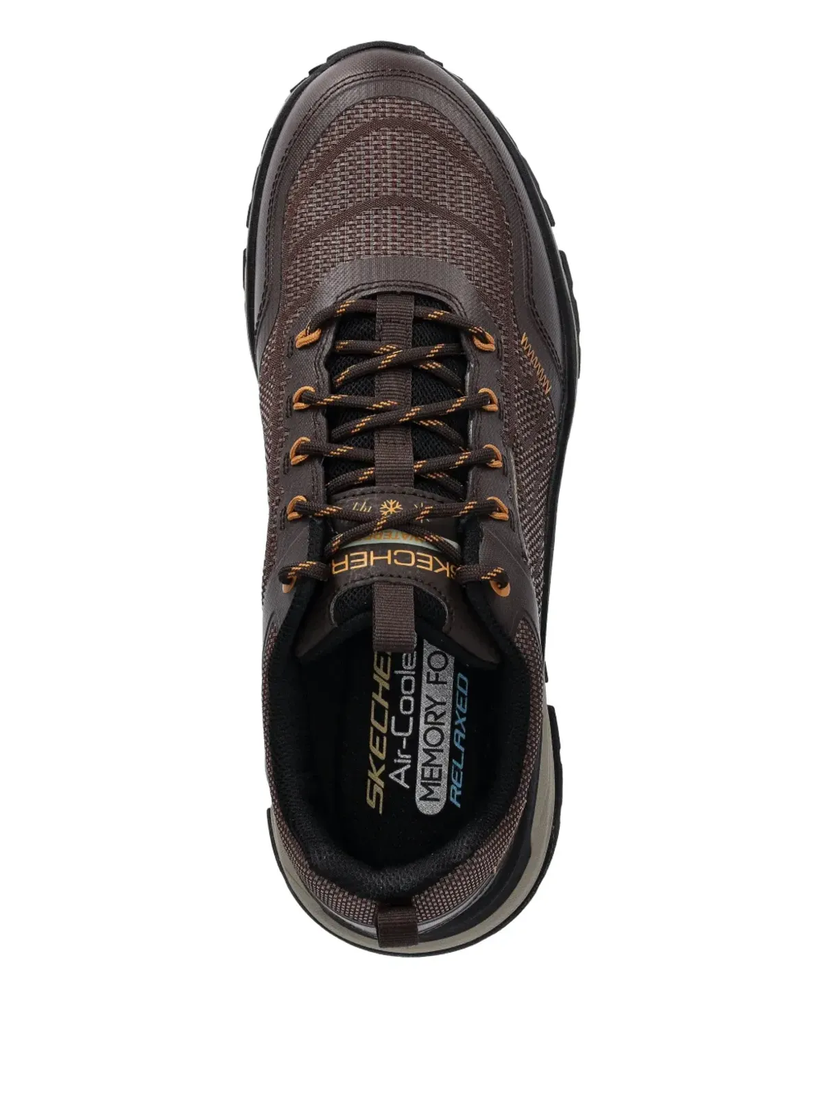 Skechers 防水 レースアップ スニーカー ブラウン - 画像3