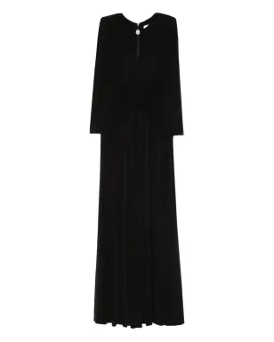 NISSA twist-front maxi dress - Black - サムネイル1