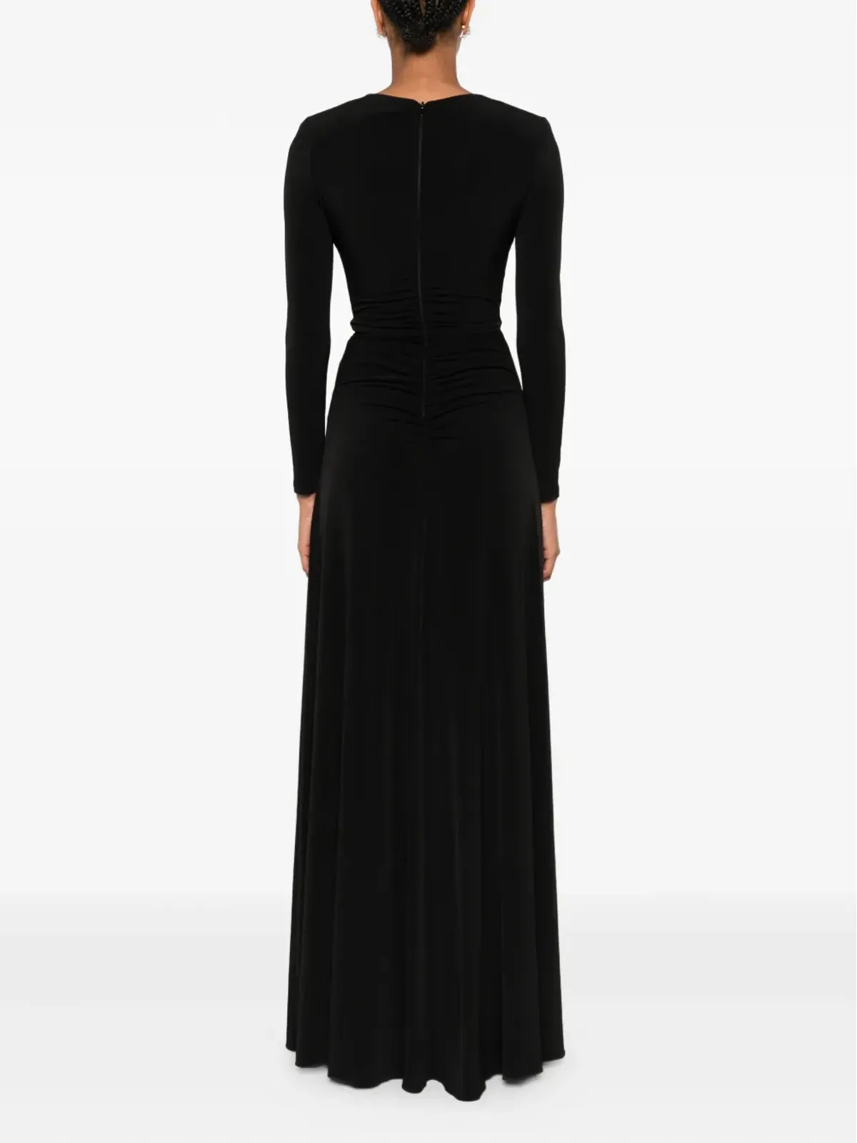 NISSA twist-front maxi dress - Black - 画像4