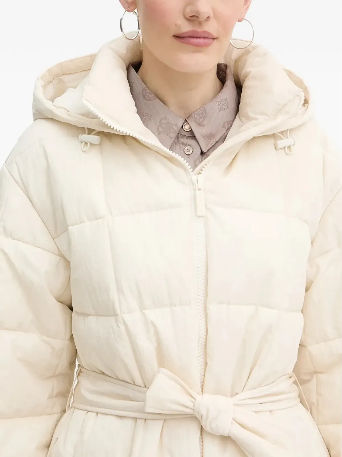 Armani Exchange フード付きベルトコート - 画像5