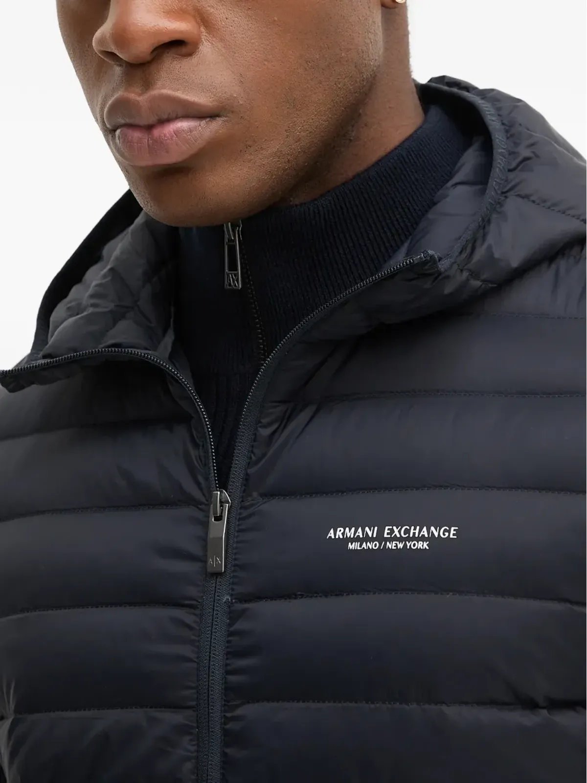 Armani Exchange フード付きパディッドジャケット - 画像4