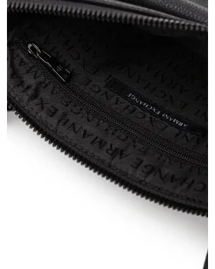Armani Exchange ロゴディテール ポケット メッセンジャーバッグ ブラック - サムネイル5