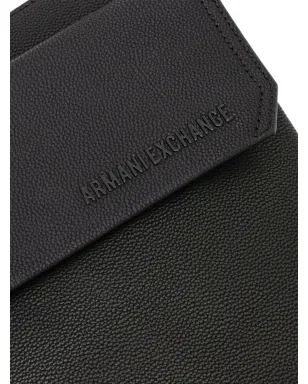 Armani Exchange ロゴディテール ポケット メッセンジャーバッグ ブラック - サムネイル4