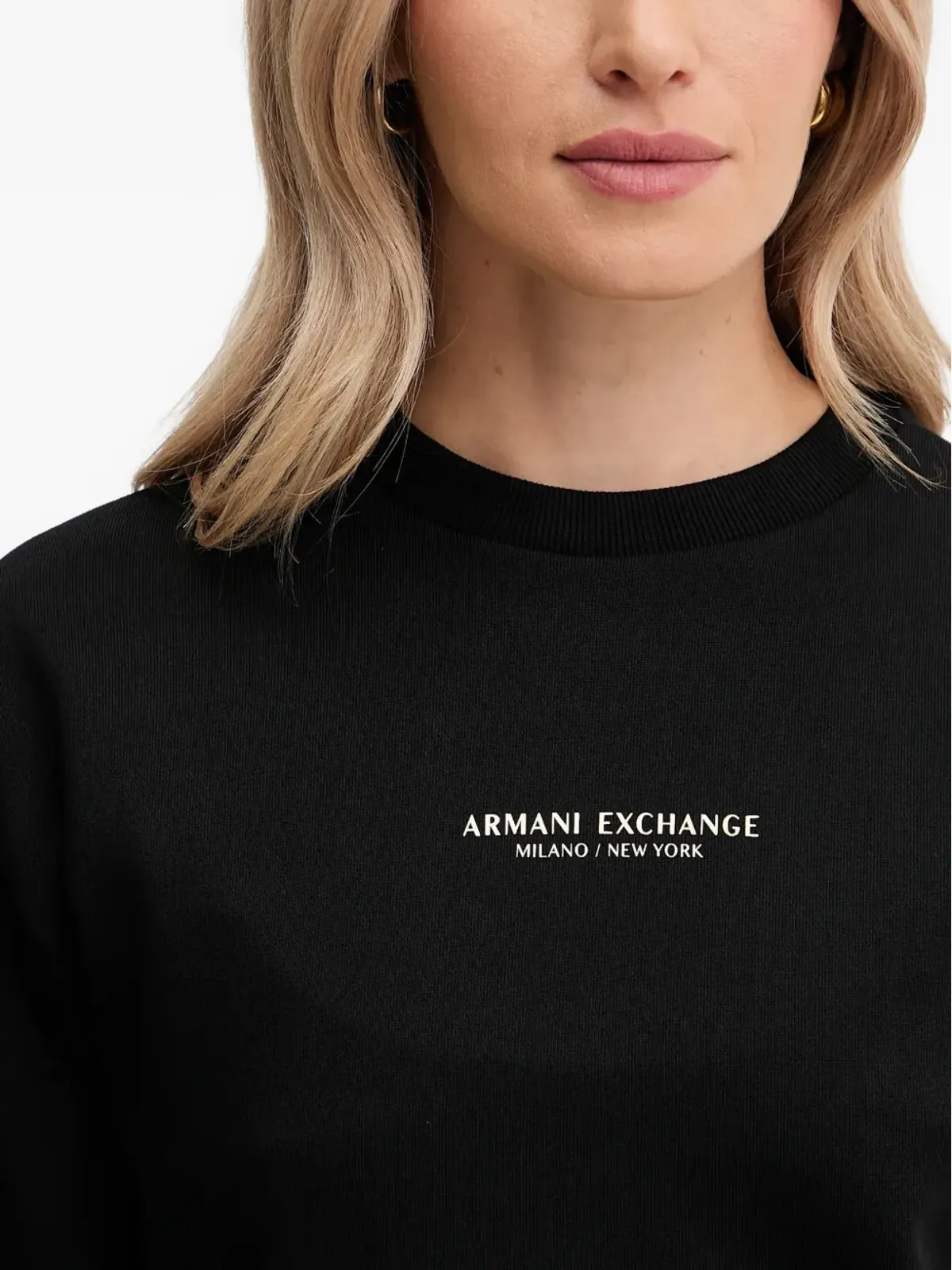 Armani Exchange ロゴディテール クルーネック スウェットシャツ - 画像4