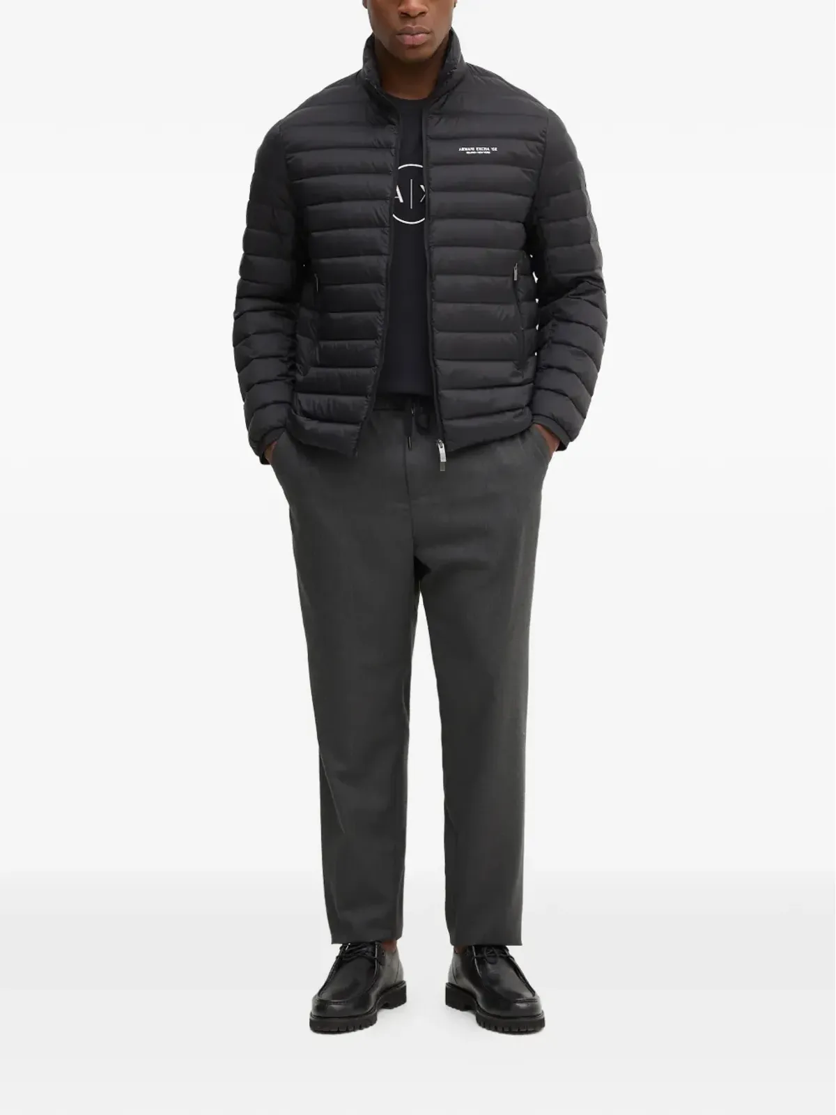 Armani Exchange zip-fastening padded jacket - Black - 画像2