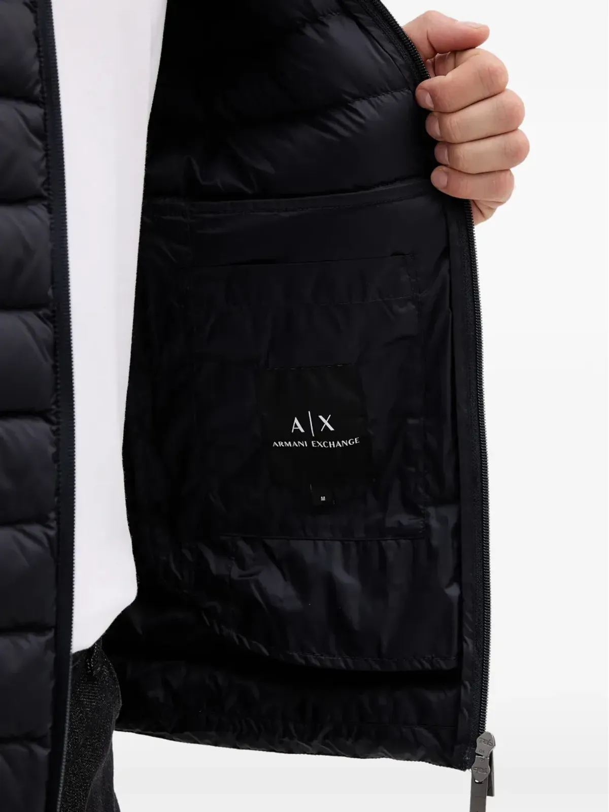 Armani Exchange ジップドキルテッドジャケット - 画像5