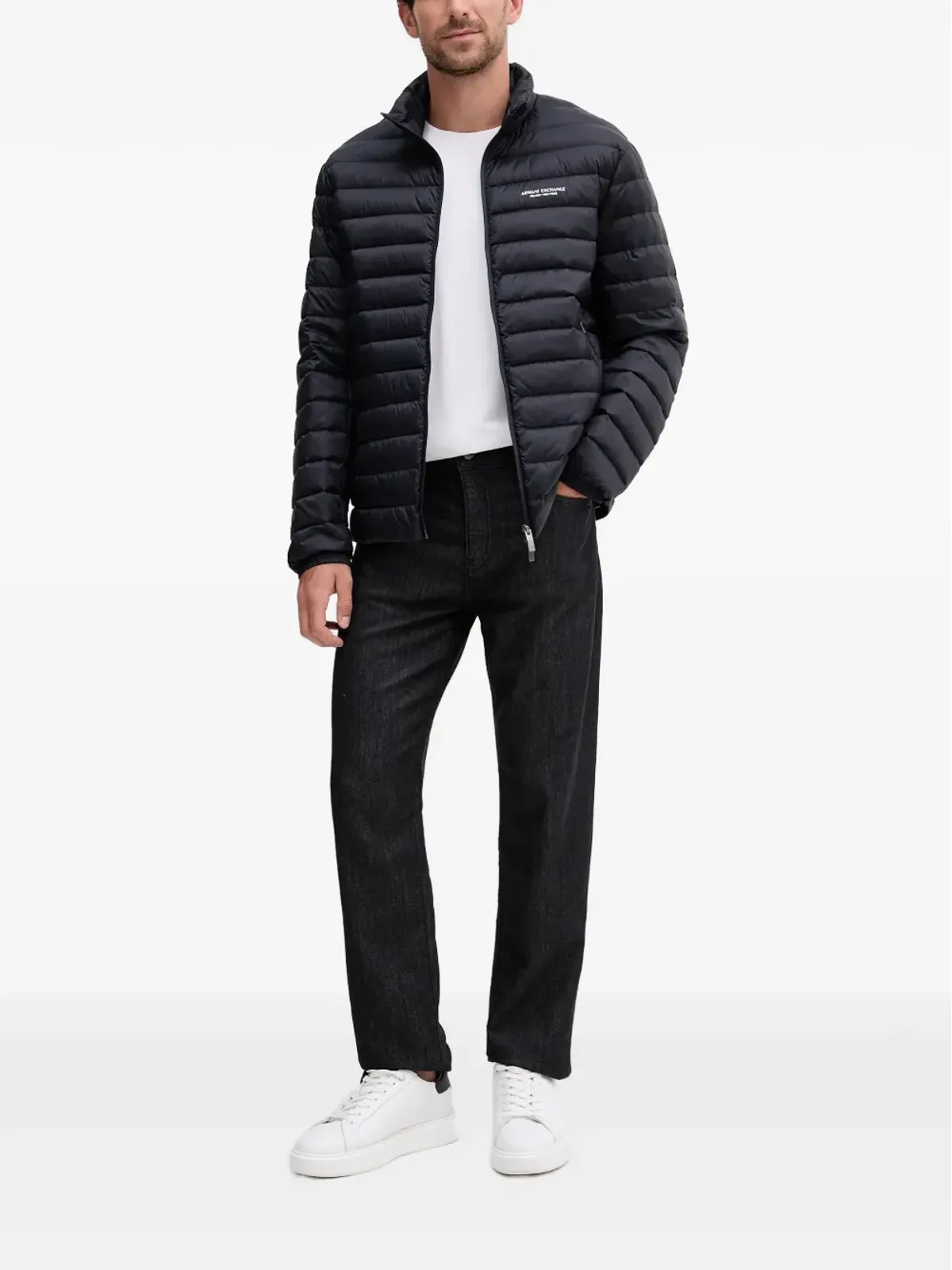 Armani Exchange ジップドキルテッドジャケット - 画像2