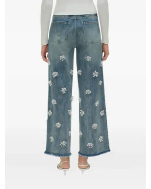 Simkhai Jude ビーズ装飾のほつれ加工デニムジーンズ - ブルー - サムネイル5