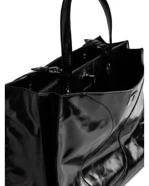 Zadig&Voltaire ジャック ヴィンテージ パテントレザー トートバッグ - ブラック - サムネイル4