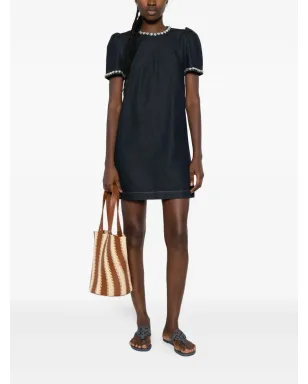 ZIMMERMANN エンベリッシュドデニムミニドレス - サムネイル2