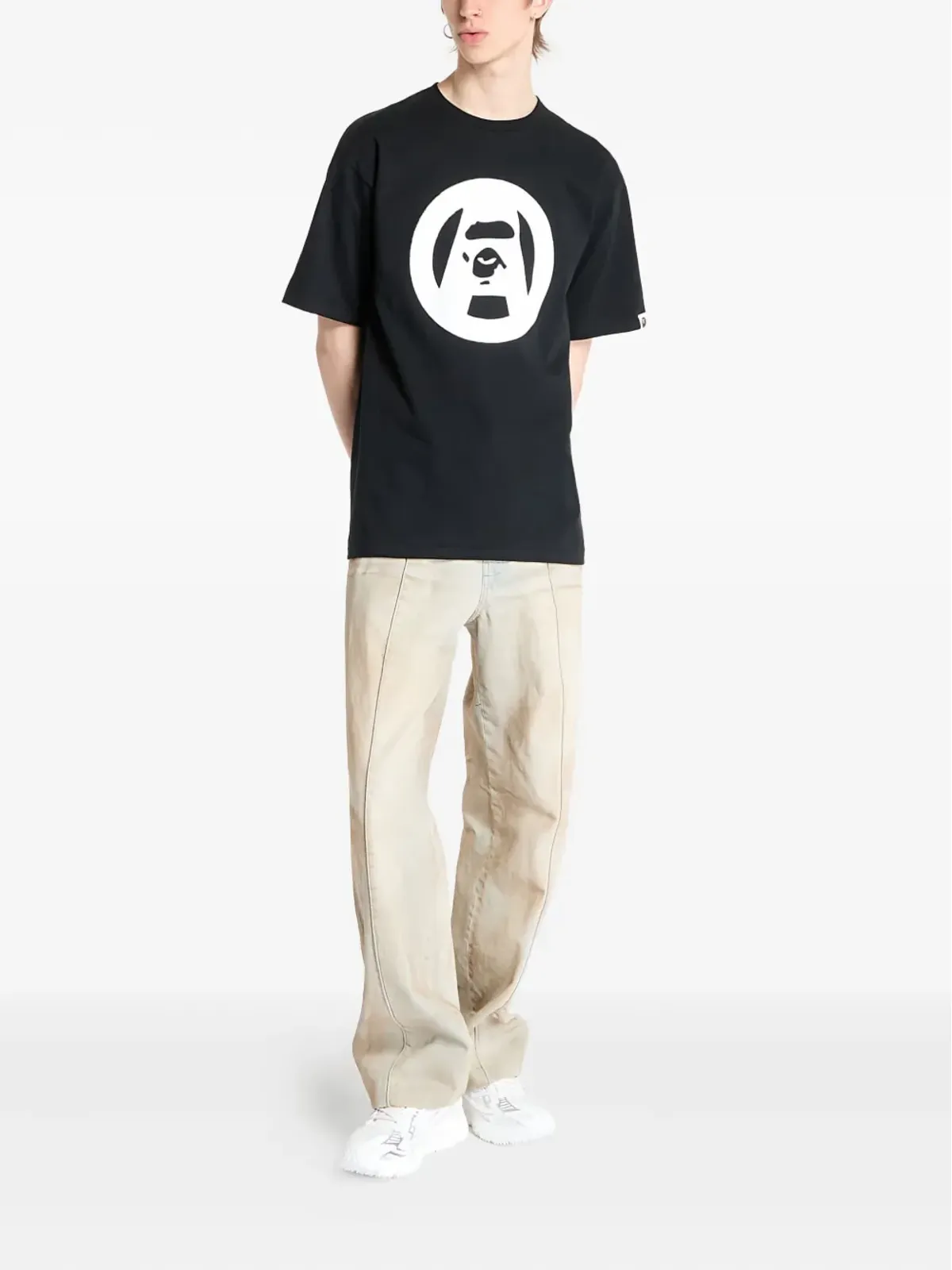 A BATHING APE® ステンシルサークル・エイプフェース Tシャツ - 画像3