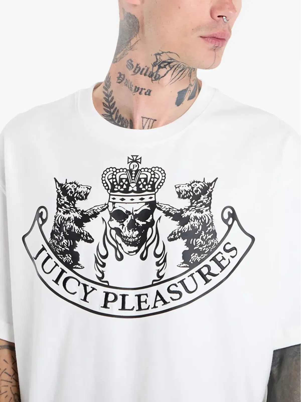 Pleasures スカルク クレスト Tシャツ - 画像5