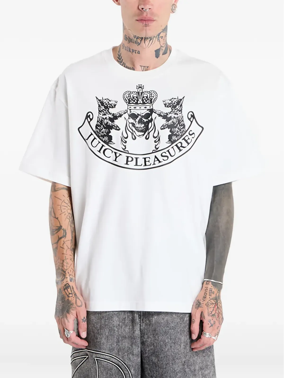 Pleasures スカルク クレスト Tシャツ - 画像3