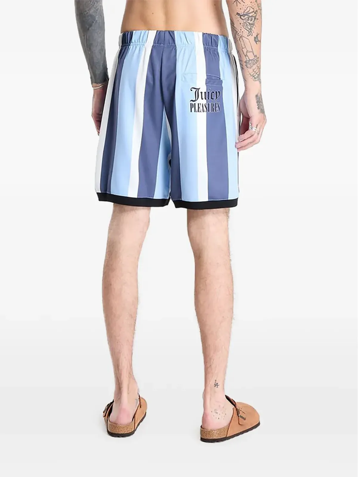 Pleasures stripe panelled shorts - 画像2