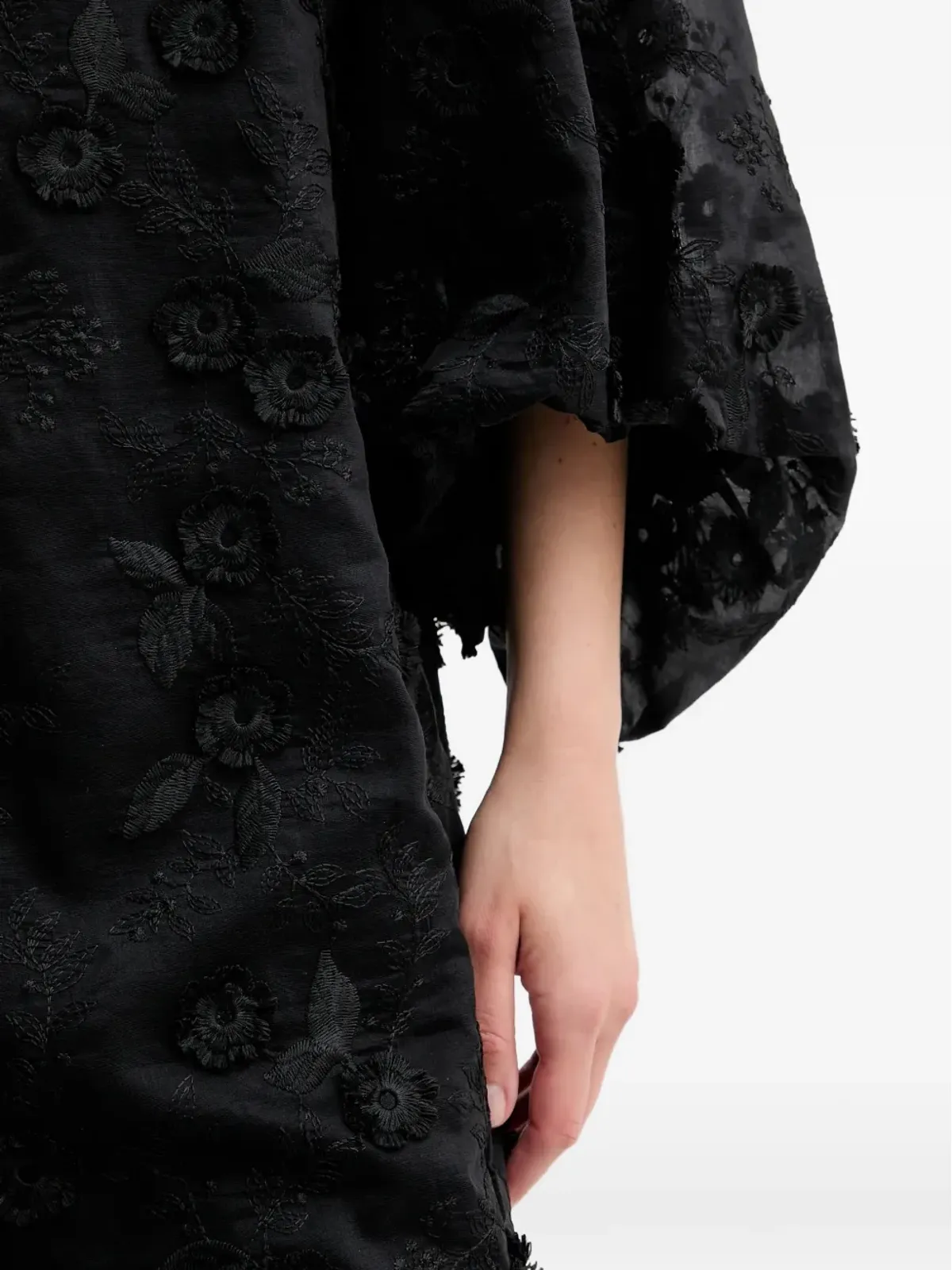 MUNTHE Pansi floral mini dress - Black - 画像5